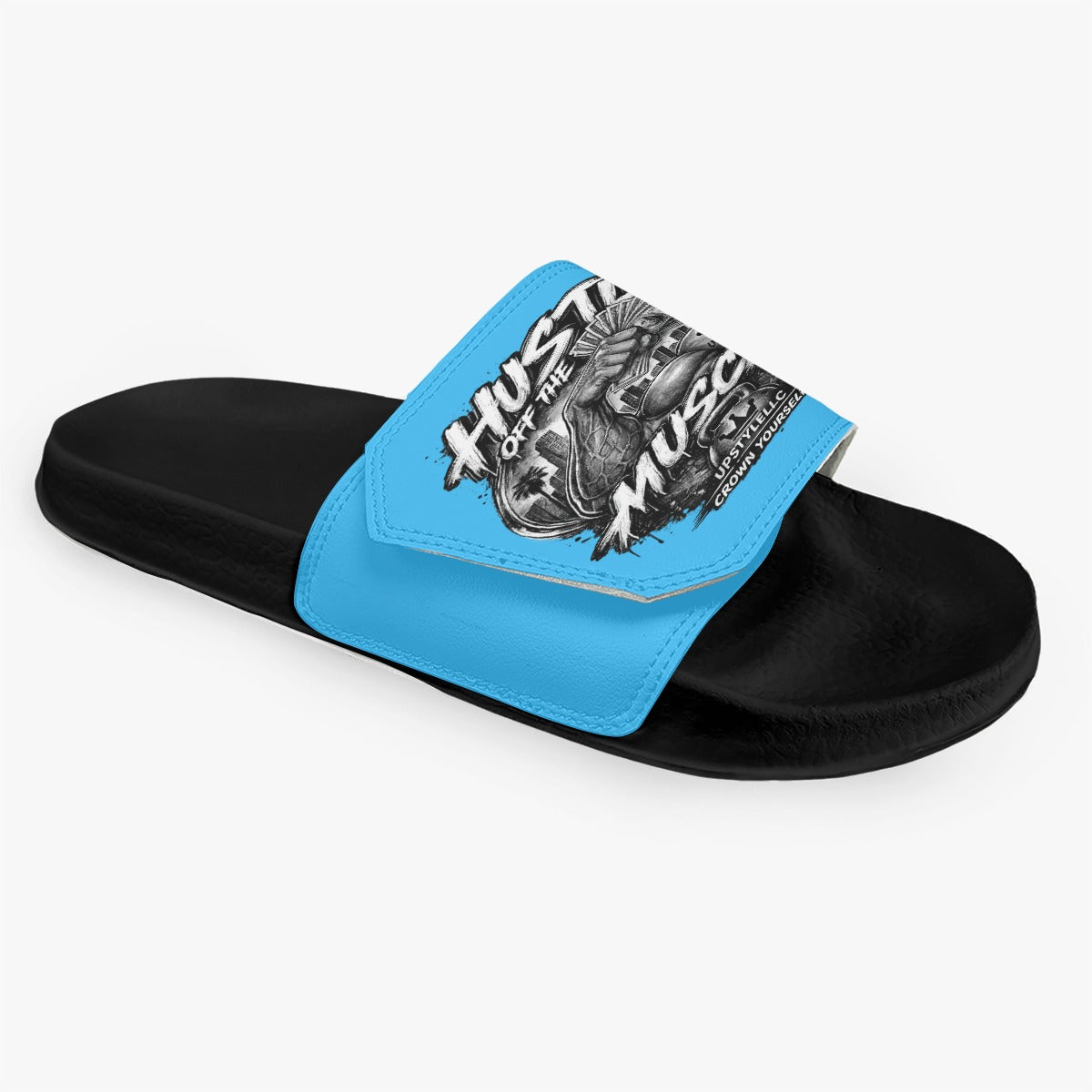 Blue Motion — Hustle Off the Muscle Men's Velcro Slippers