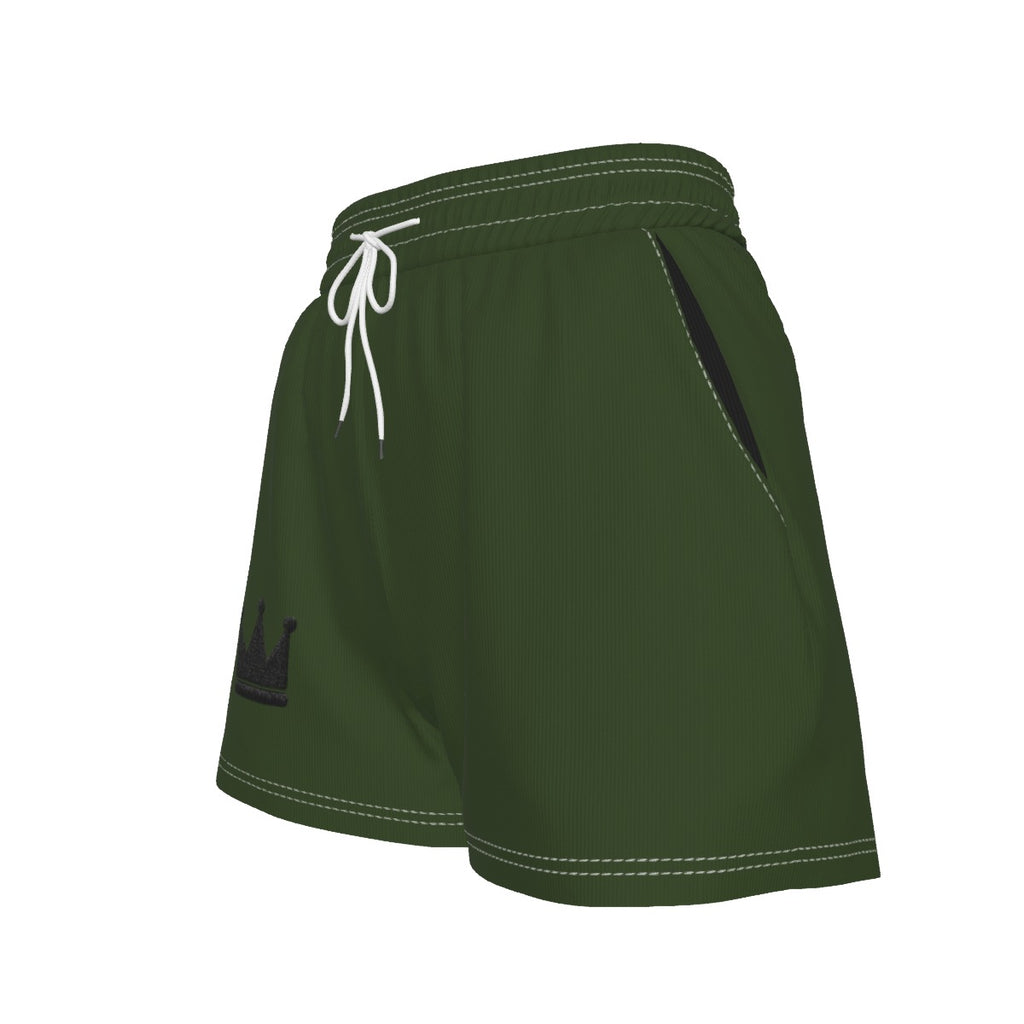 UPSTYLE Crown Luxe Shorts – Forest Green/Black
