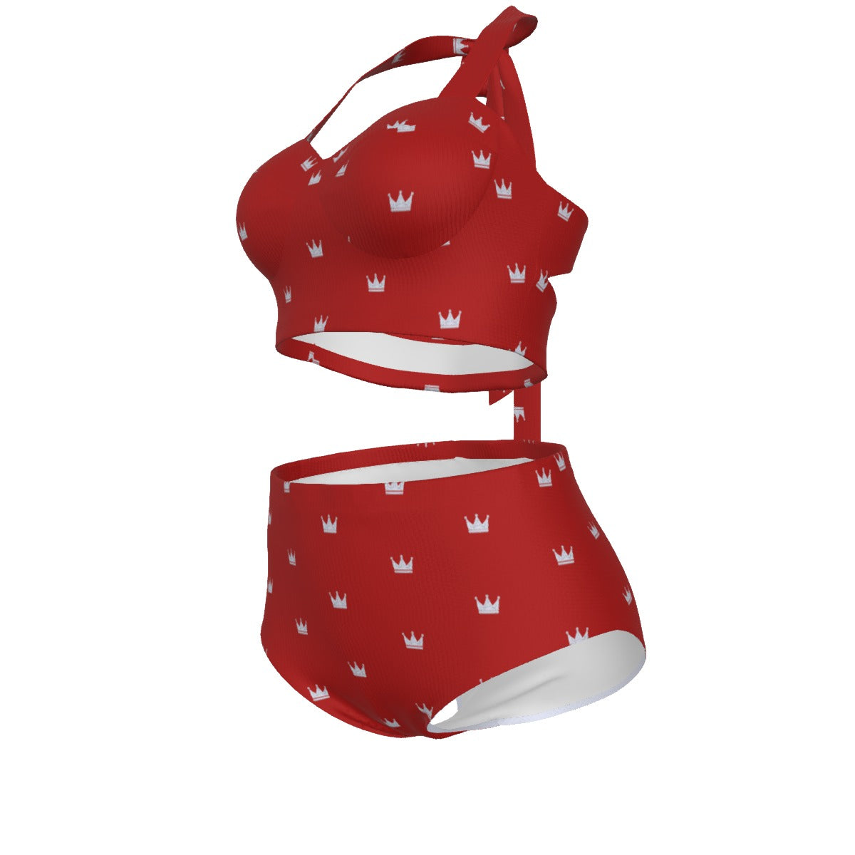 Red/White Queen Crown Bikini Set