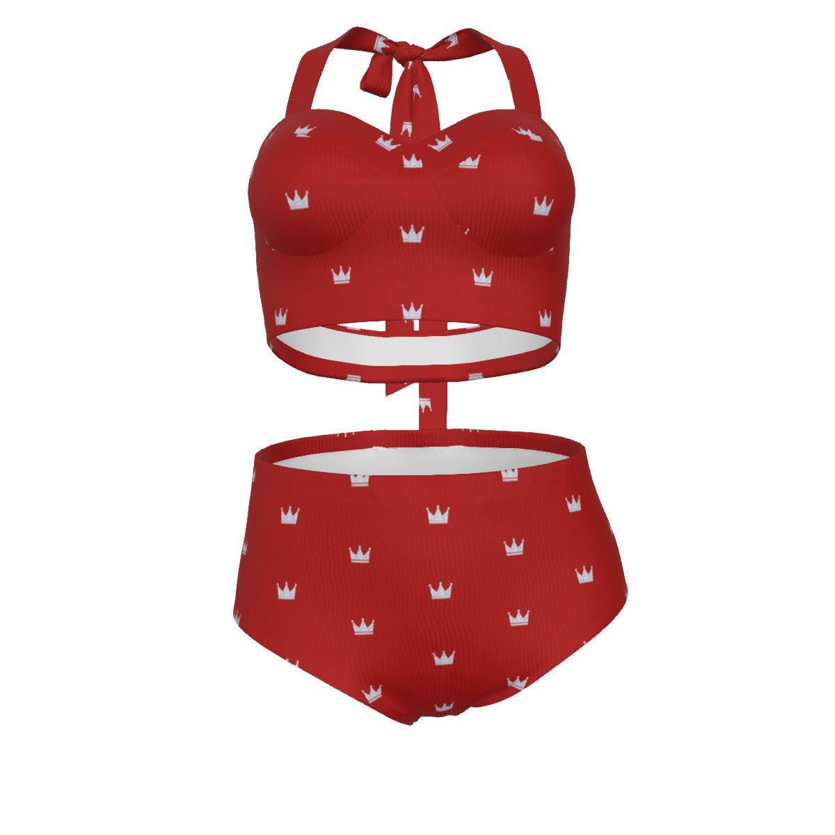 Red/White Queen Crown Bikini Set
