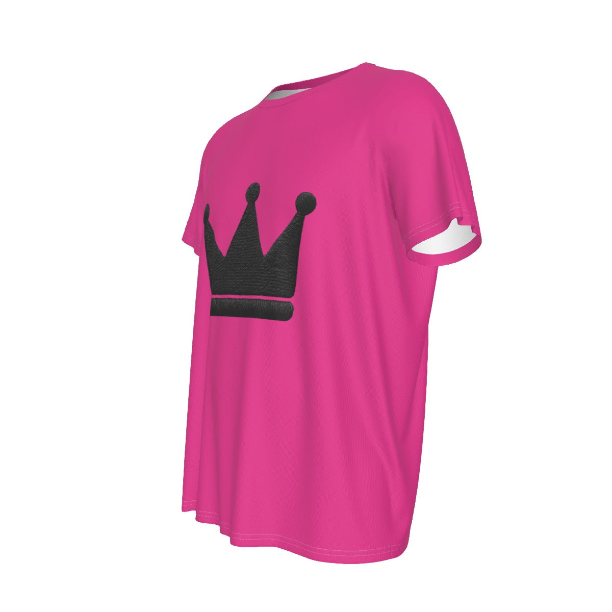 Crown Yourself Pink and Black Men's Round Neck Short Sleeve T-Shirt