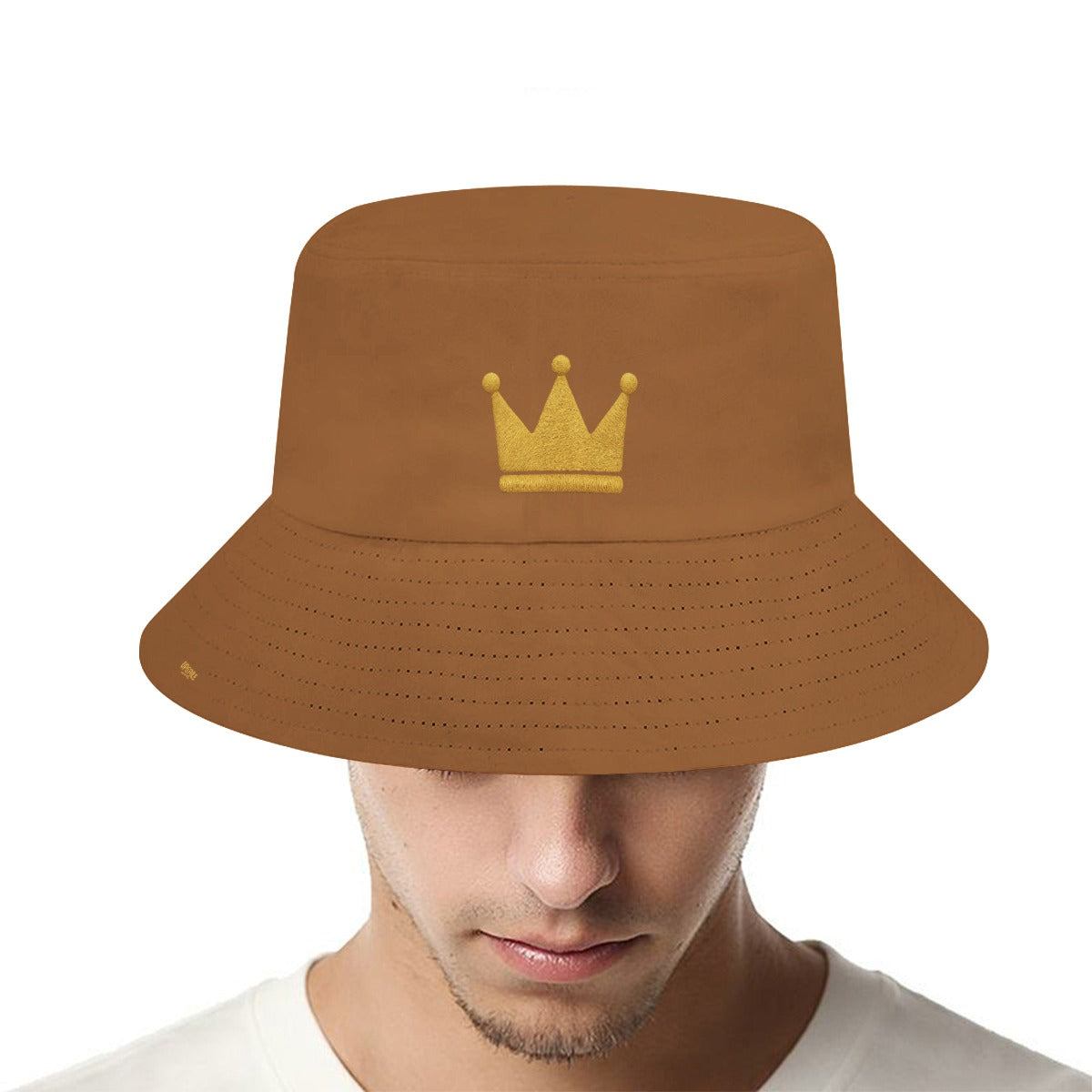 Crown Brown and Gold Bucket Hat