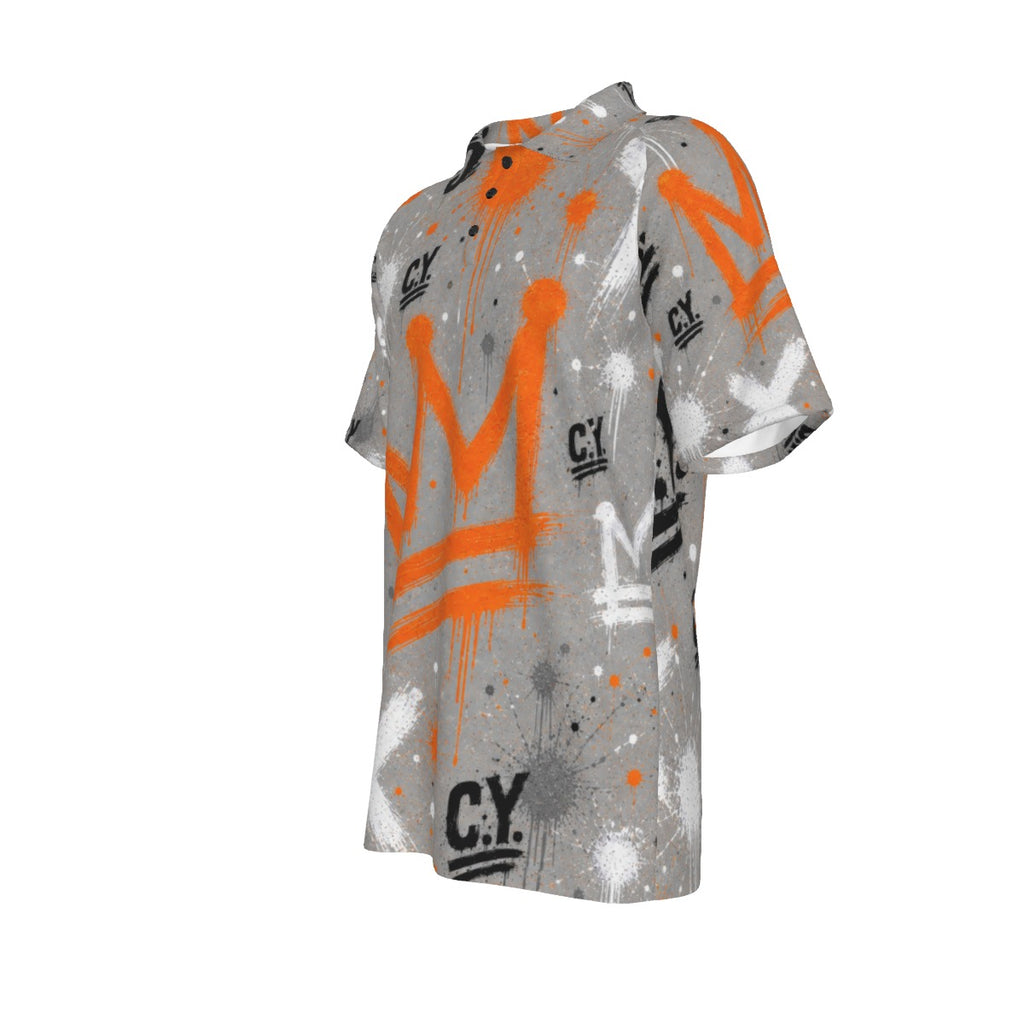 C.Y. Crown code- Sunset Blaze Men's Polo