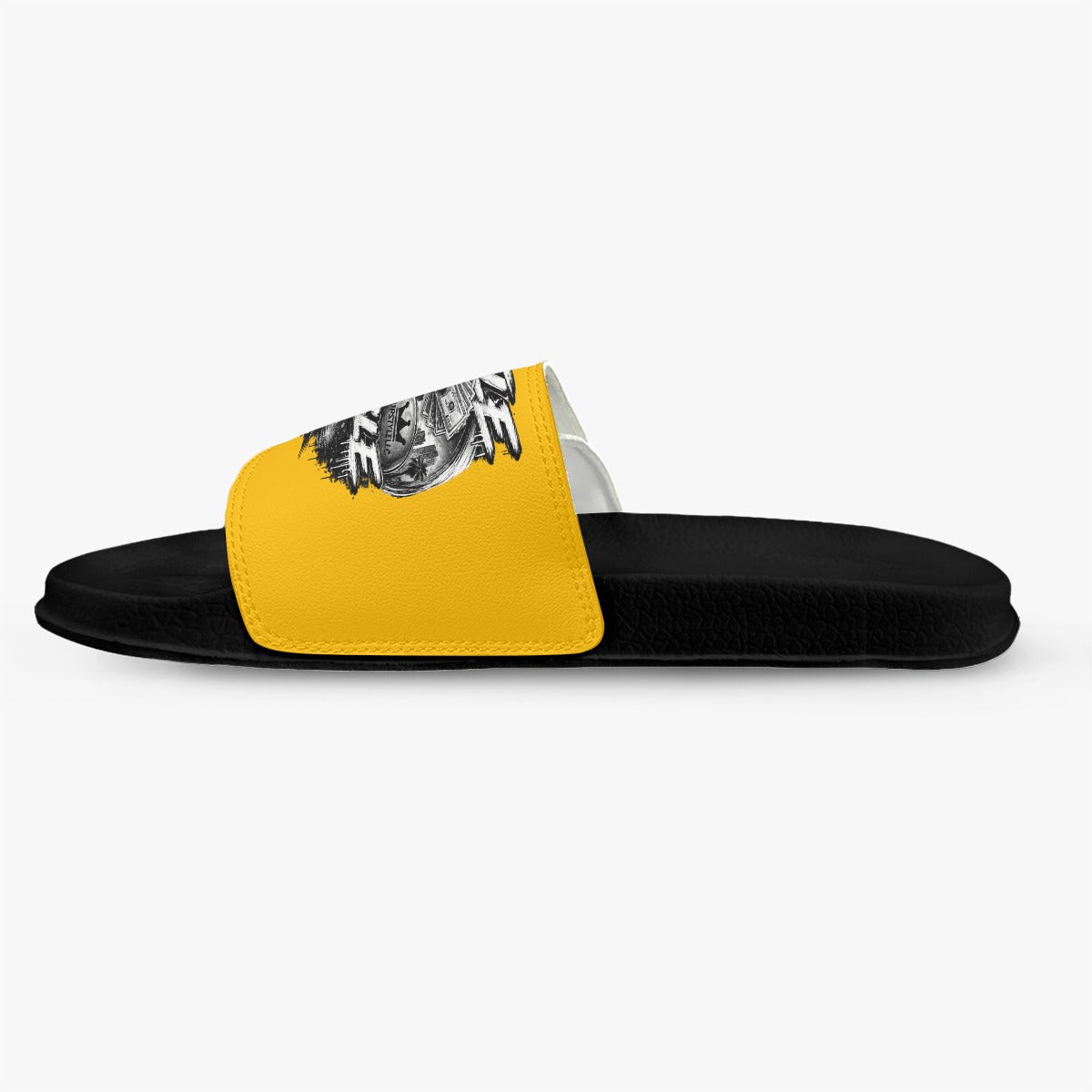 Golden Grind — Hustle Off the Muscle Men's Velcro Slippers