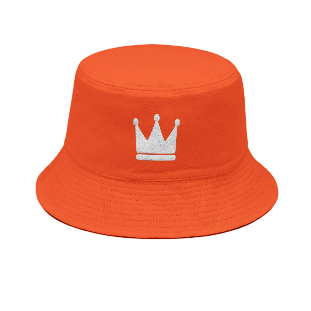 Crown Yourself Bucket Hat Orange/White