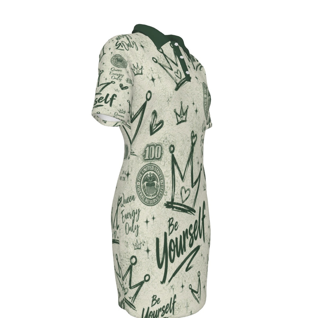 Money Moves Women's Polo Collar Dress