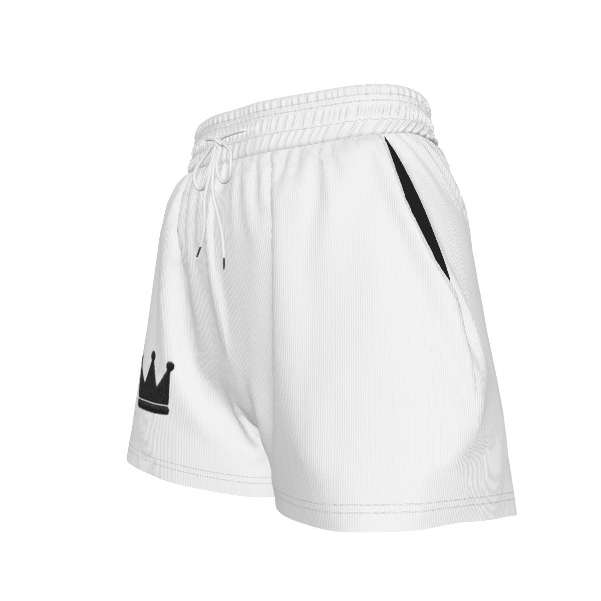 UPSTYLE Crown Luxe Shorts – White/Black