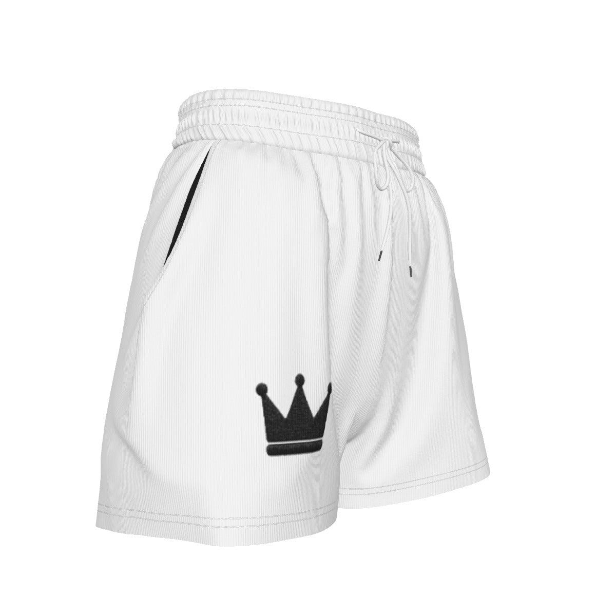 UPSTYLE Crown Luxe Shorts – White/Black