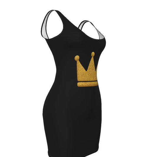 Crown BLK GLD Women's Bodycon Dress