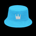 Crown Yourself Baby Blue and White Bucket Hat