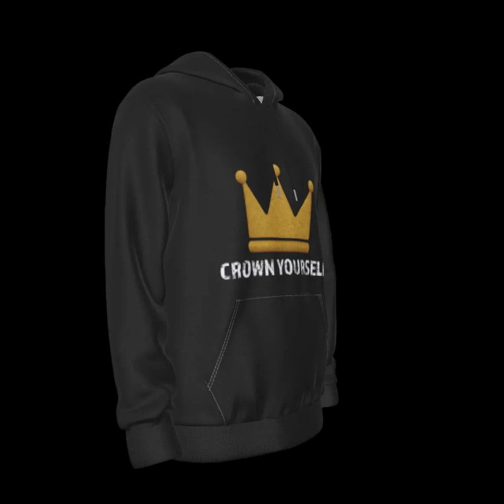 "Krön Dich Selbst" Unisex Kapuzenpullover in Schwarz