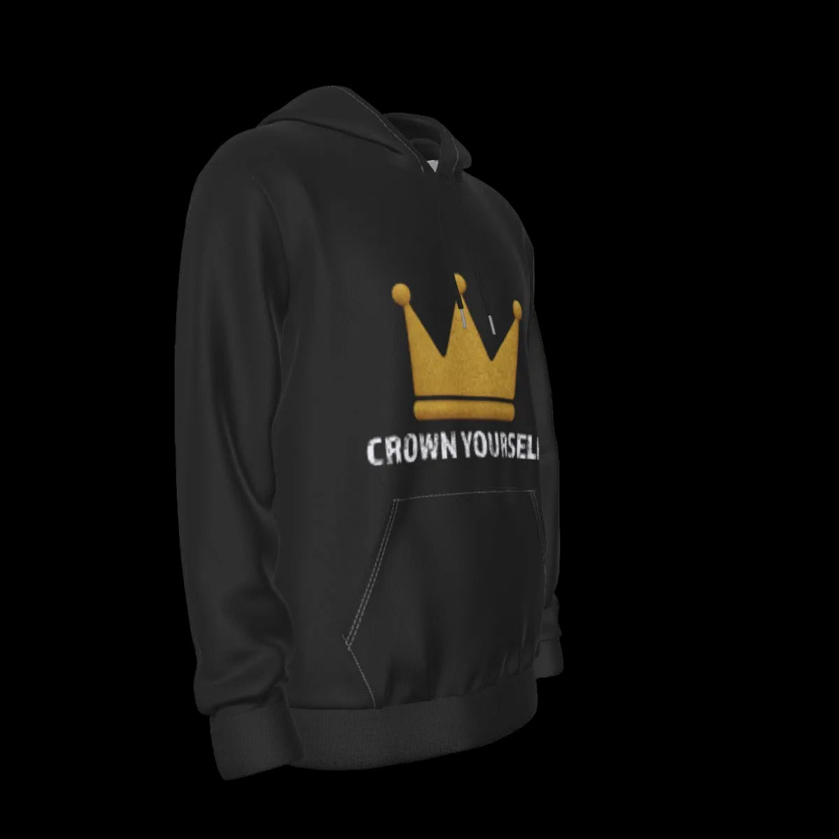 Crown Yourself Unisex Black Pullover Hoodie