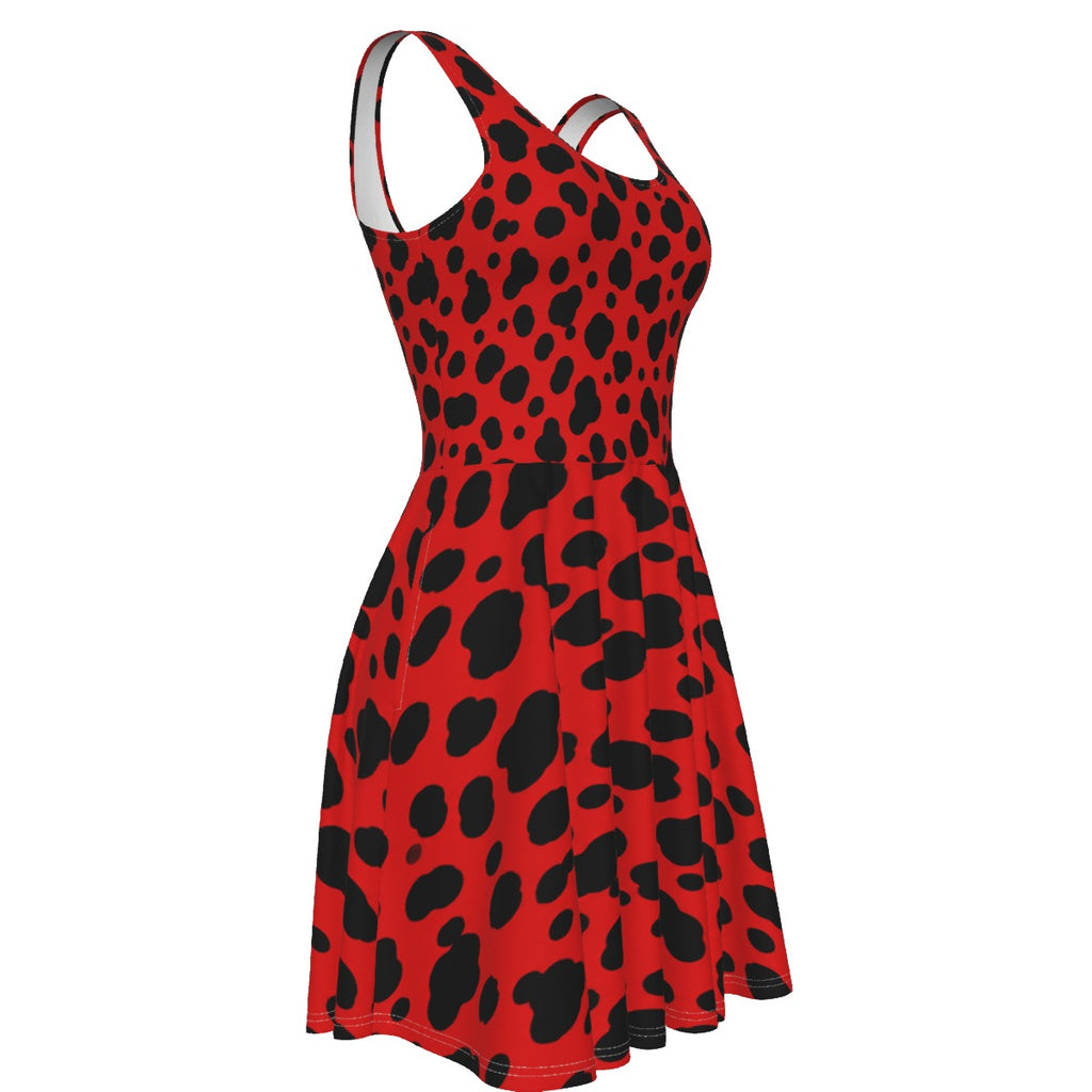 Crimson Dalmatian Women's Tank Vest Dress