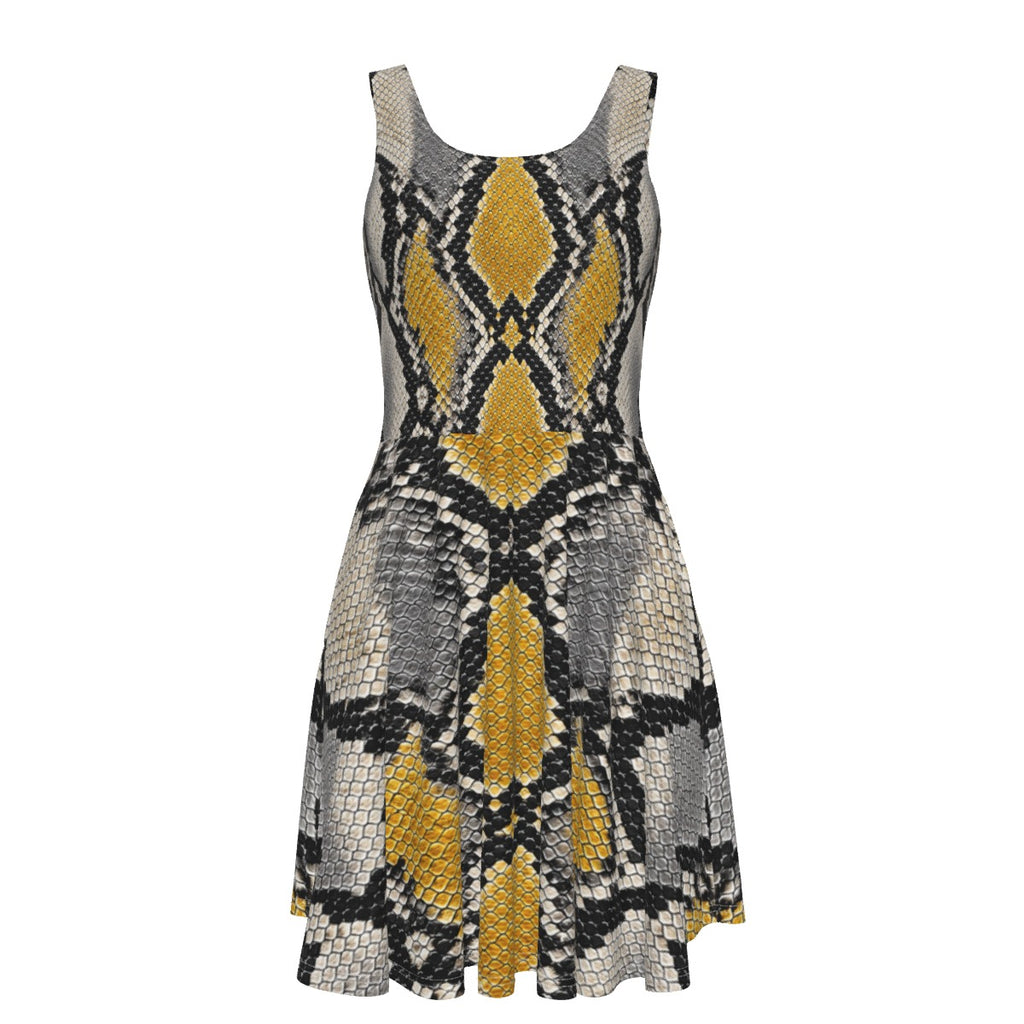 Silver Python Women's Tank Vest Dress