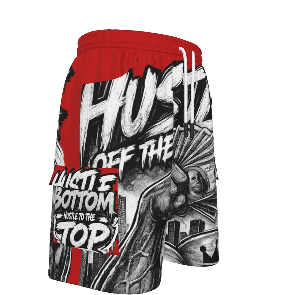 Red Pressure — Hustle Off the Muscle Men's Cargo Shorts