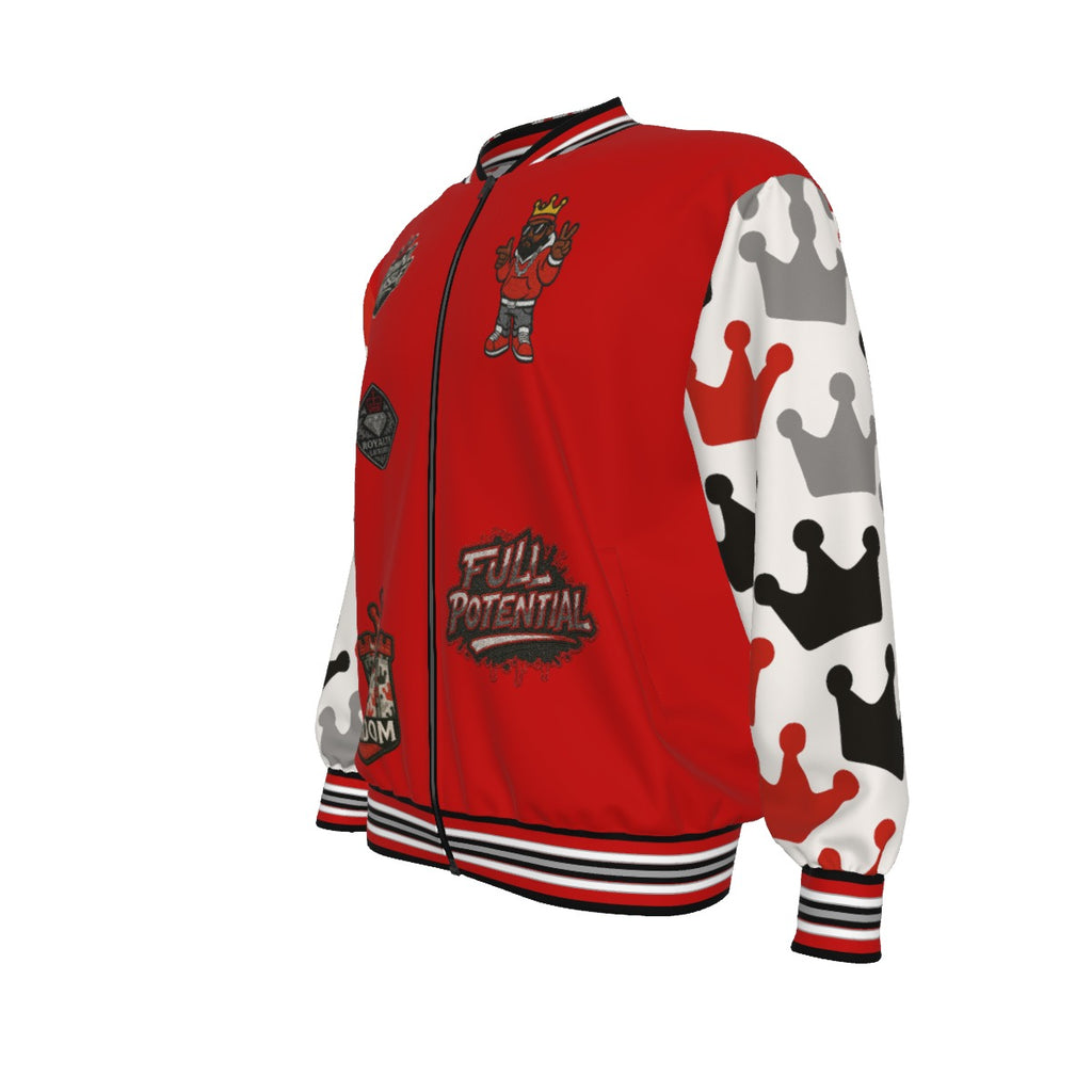 Crown Yourself Unisex Bomber Jacket Red/Black/White