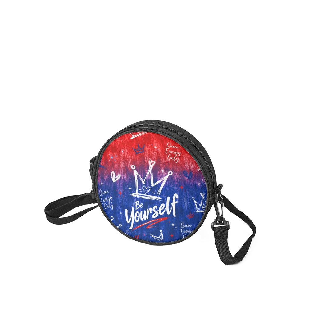 Red & Royal Blue Round Satchel Bags