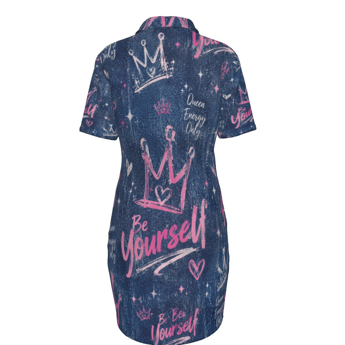 Midnight Queen Women's Polo Collar Dress