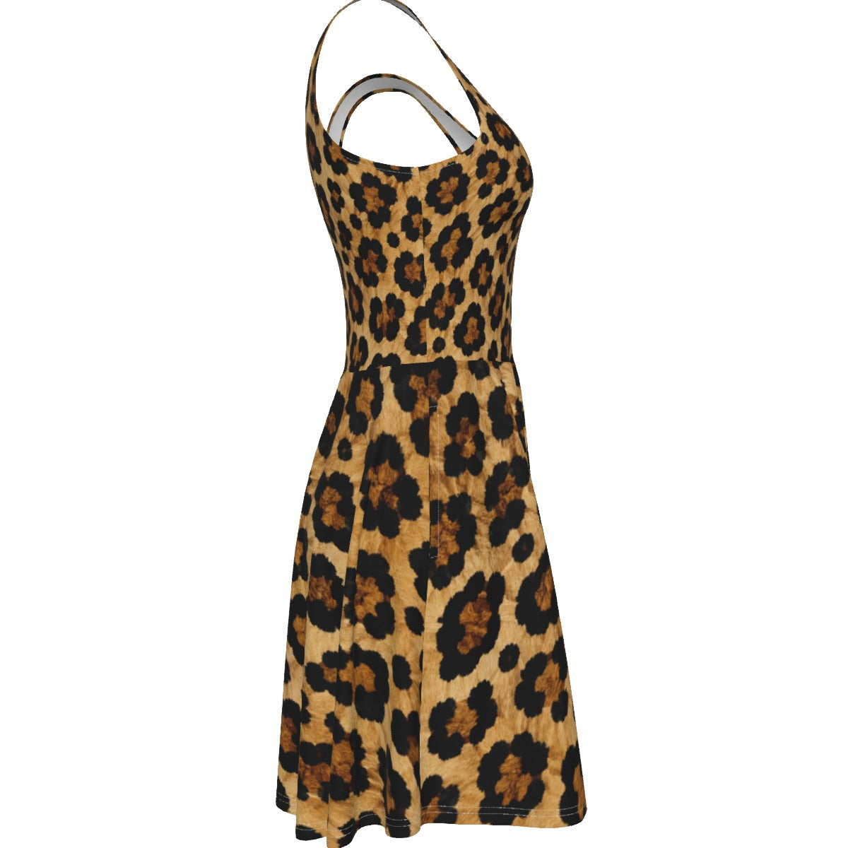 Golden Leopard Women's Tank Vest Dress