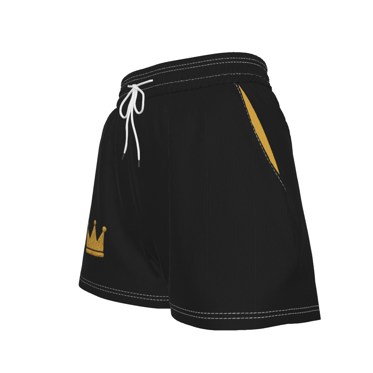 UPSTYLE Crown Luxe Shorts – Schwarz/Gold