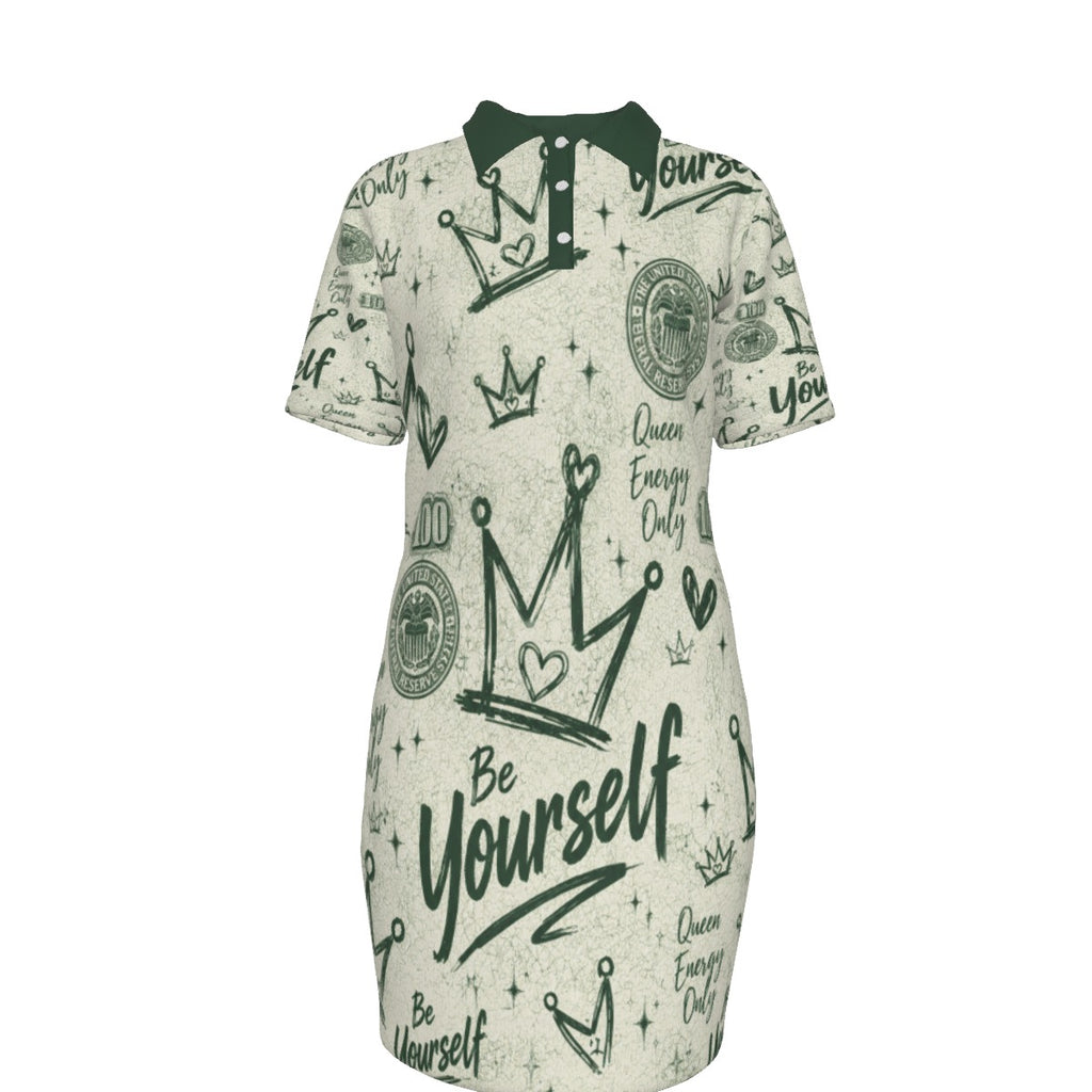 Money Moves Women's Polo Collar Dress