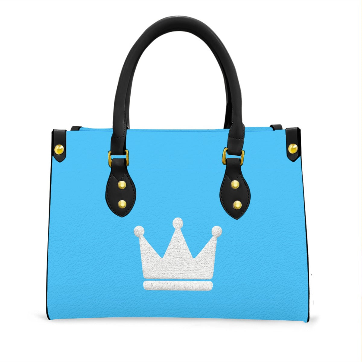 Crown Bby Blu  Women's Tote Bag With Black Handle