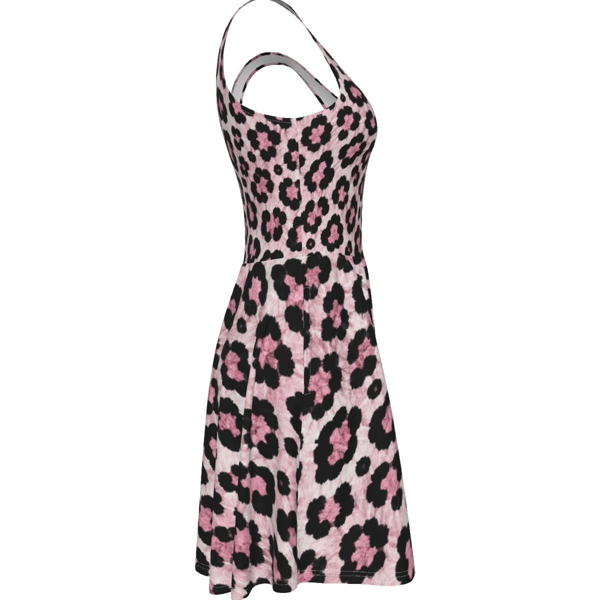 Blush Leopard Women's Tank Vest Dress