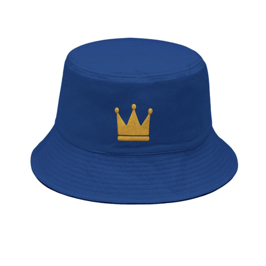 Crown Blue and Gold Bucket Hat