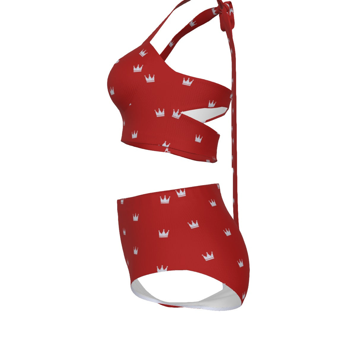 Red/White Queen Crown Bikini Set
