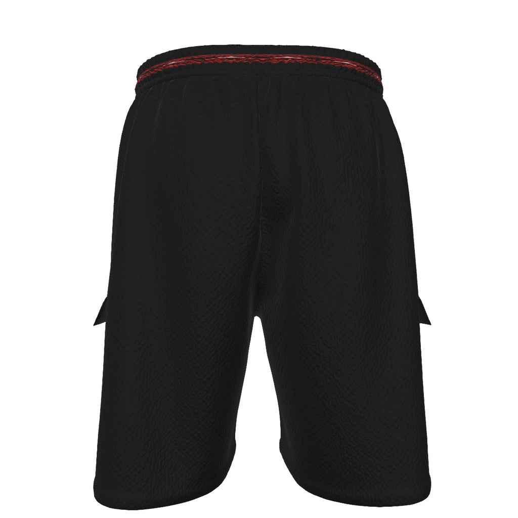 C.Y. Emerald Reign Men's Cargo Shorts Black/Red/Green