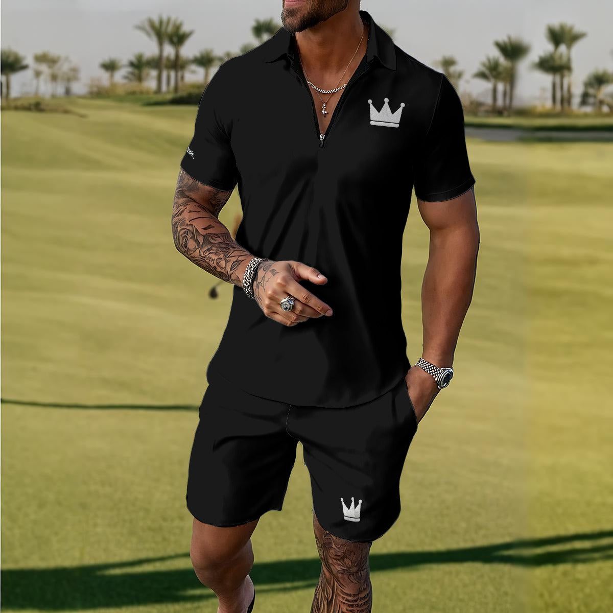 Royal Summer C.Y. Men's Set Black/White