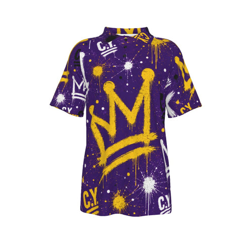 C.Y. Crown code- Purple Dynasty Men's Polo