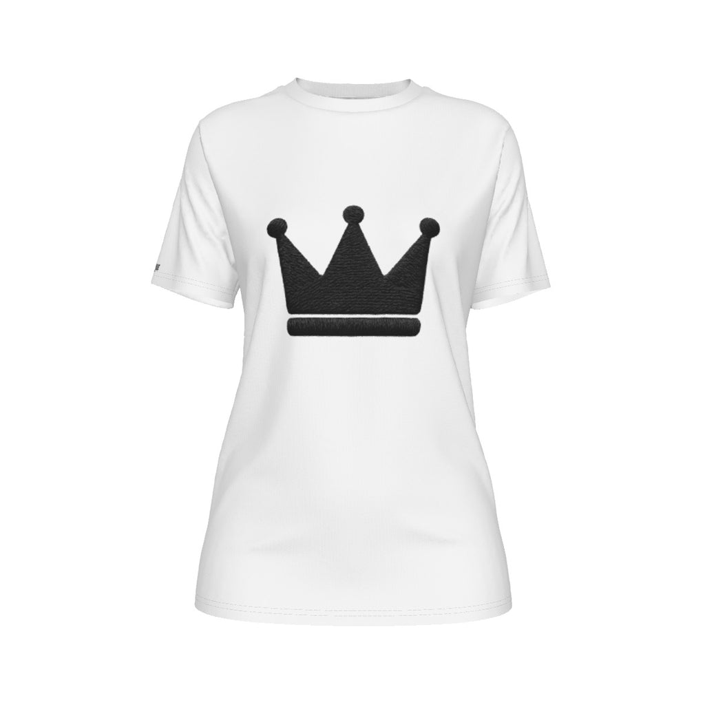 "Crown Yourself" O-Neck T-Shirt für weiße und schwarze Frauen