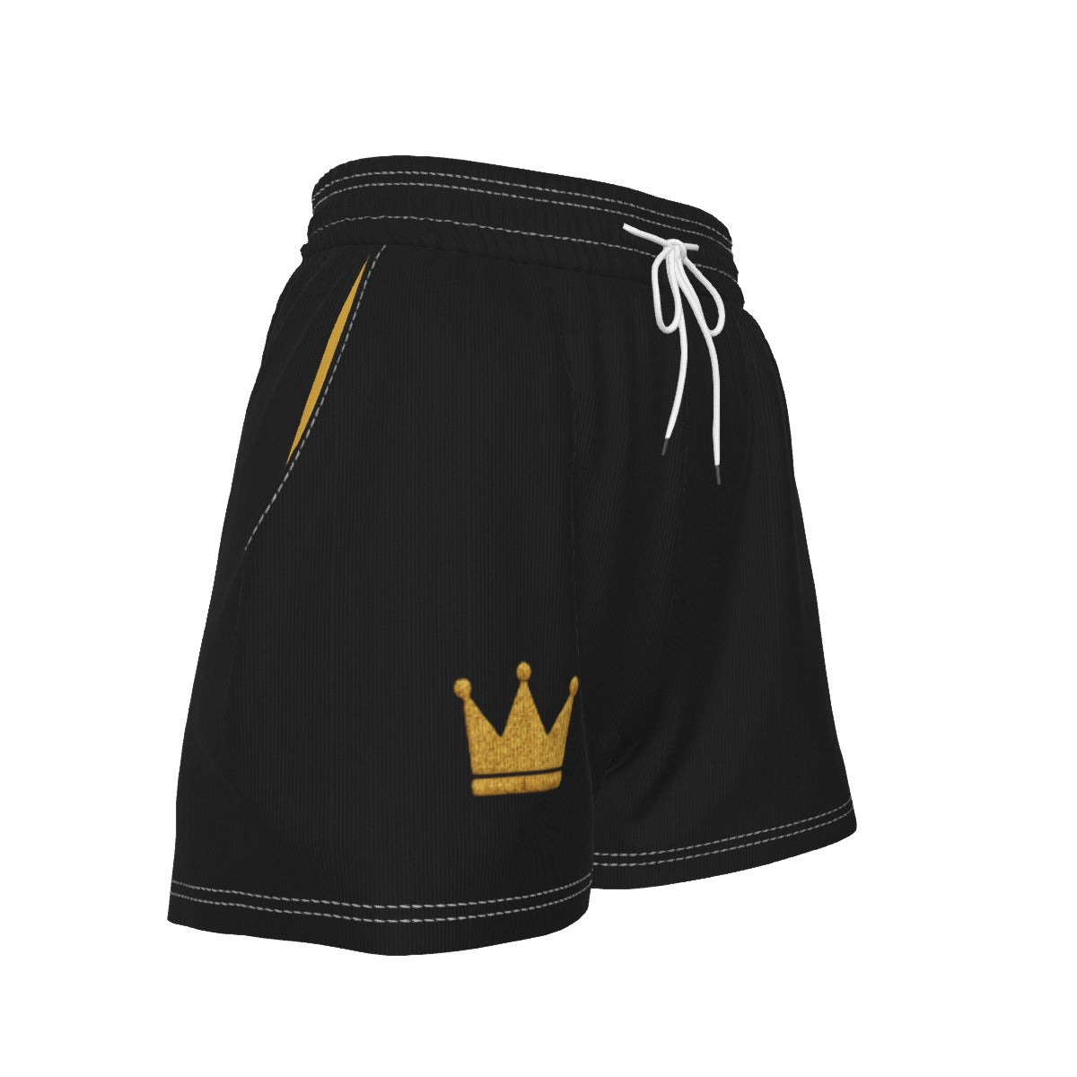 UPSTYLE Crown Luxe Shorts – Black/Gold