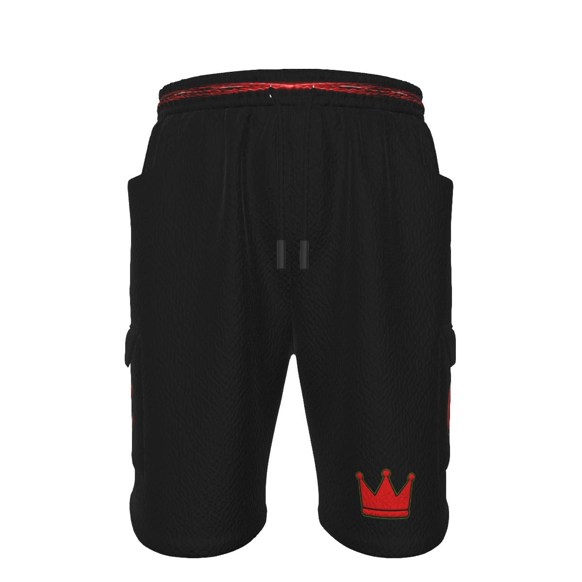C.Y. Emerald Reign Men's Cargo Shorts Black/Red/Green