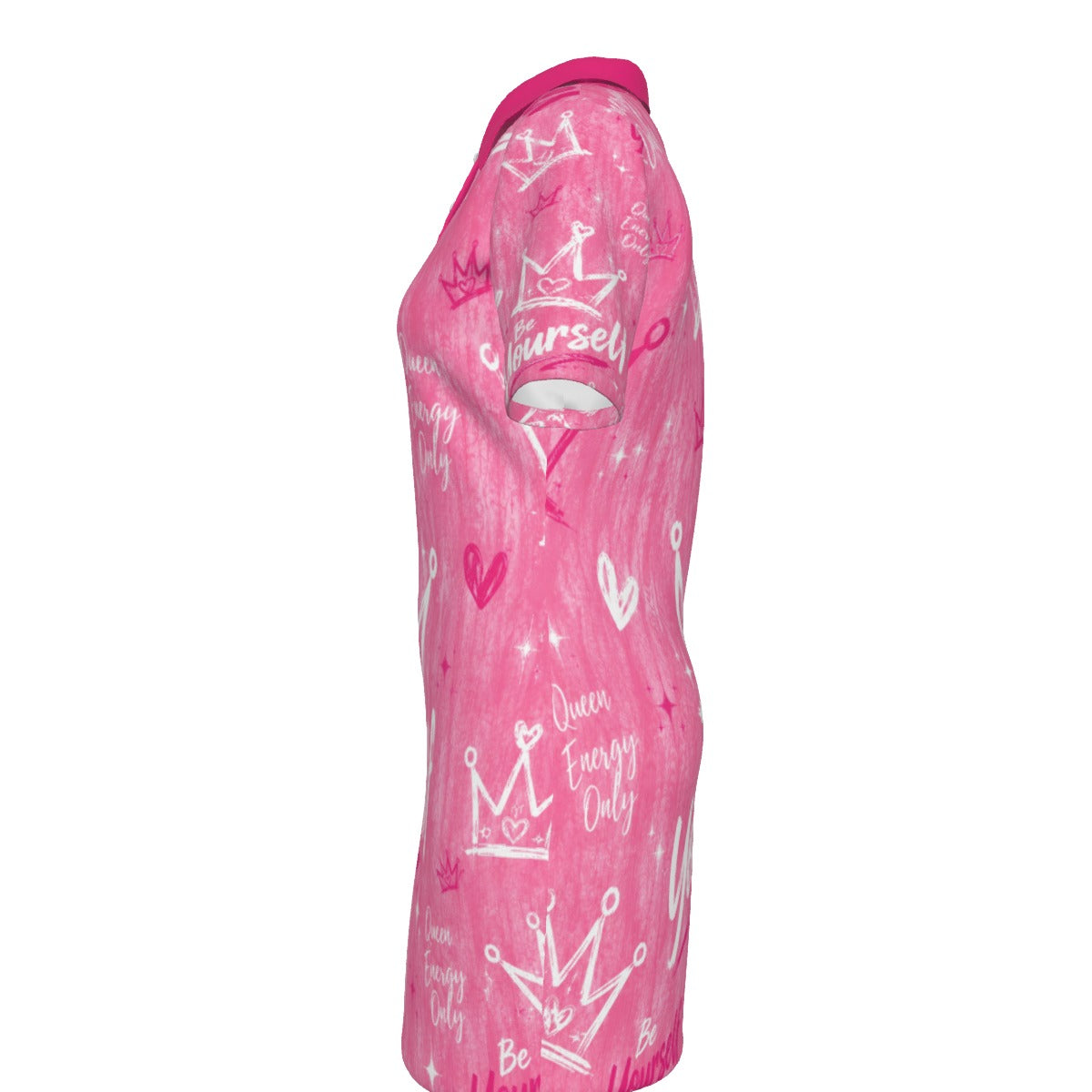 Pretty Pink Women's Polo Collar Dress