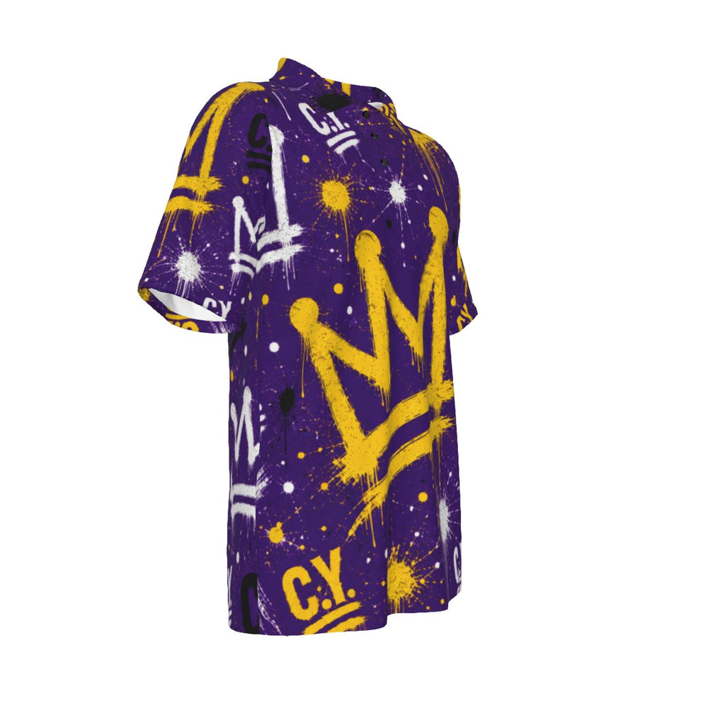 C.Y. Crown code- Purple Dynasty Men's Polo