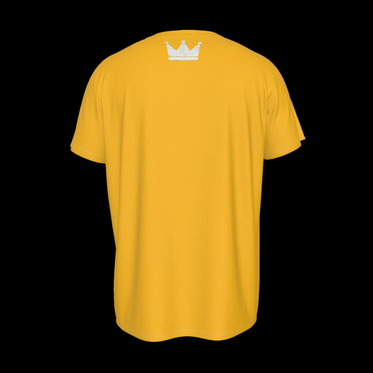 Crown Yourself Yellow and White Men's Round Neck Short Sleeve T-Shirt