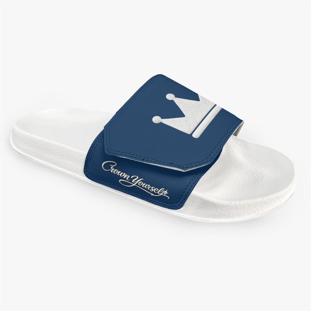 Blue Money Moves Men's Velcro Slippers