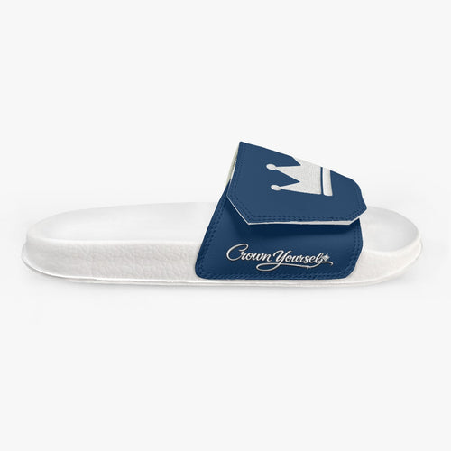 Blue Money Moves Men's Velcro Slippers