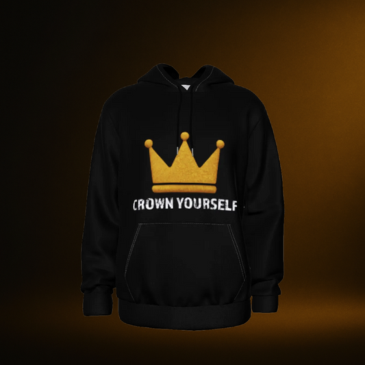 Crown Yourself Unisex Black Pullover Hoodie